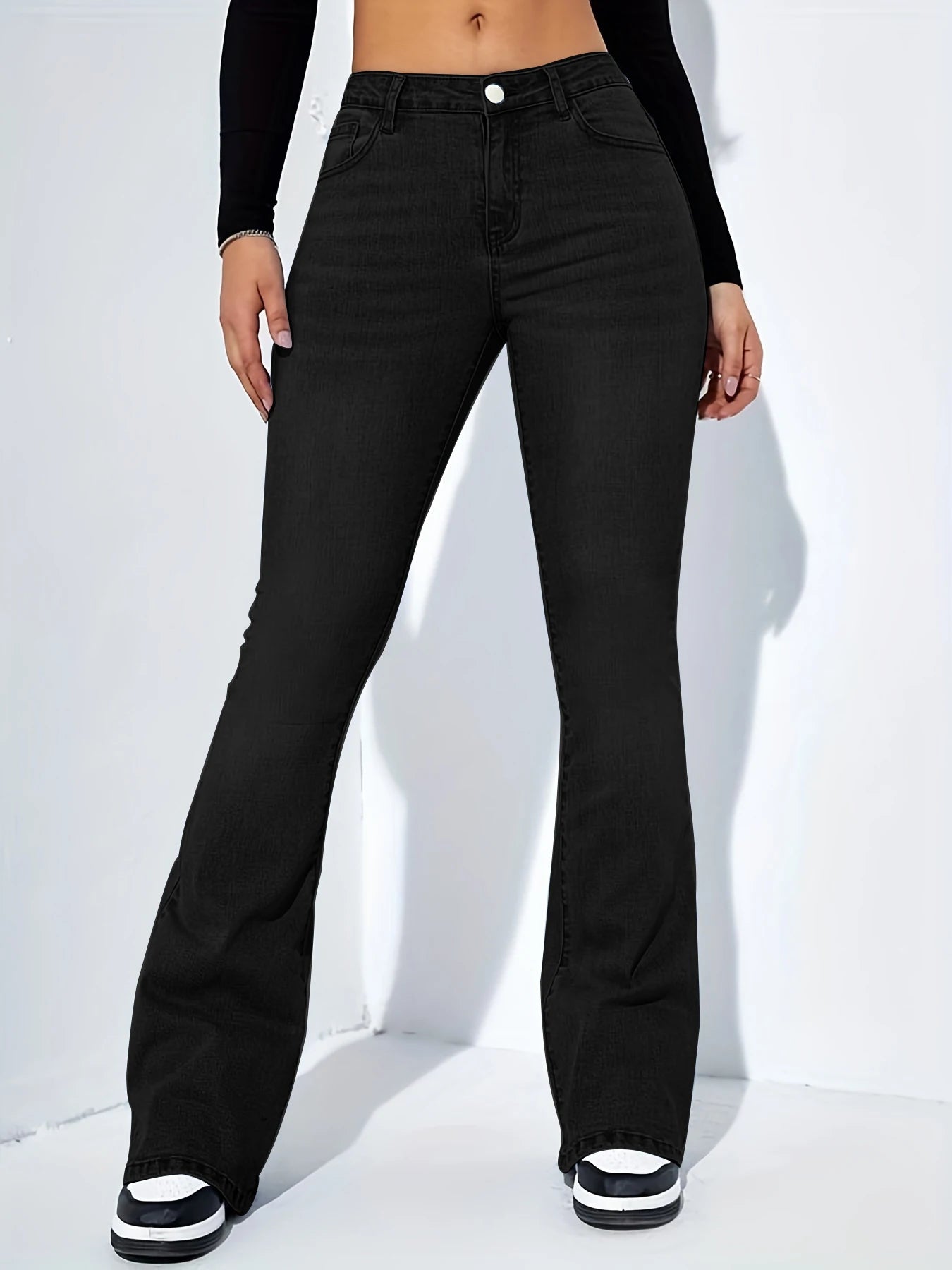 High Waist Wide Leg Jeans Damen – Komfortabler Stretch Denim