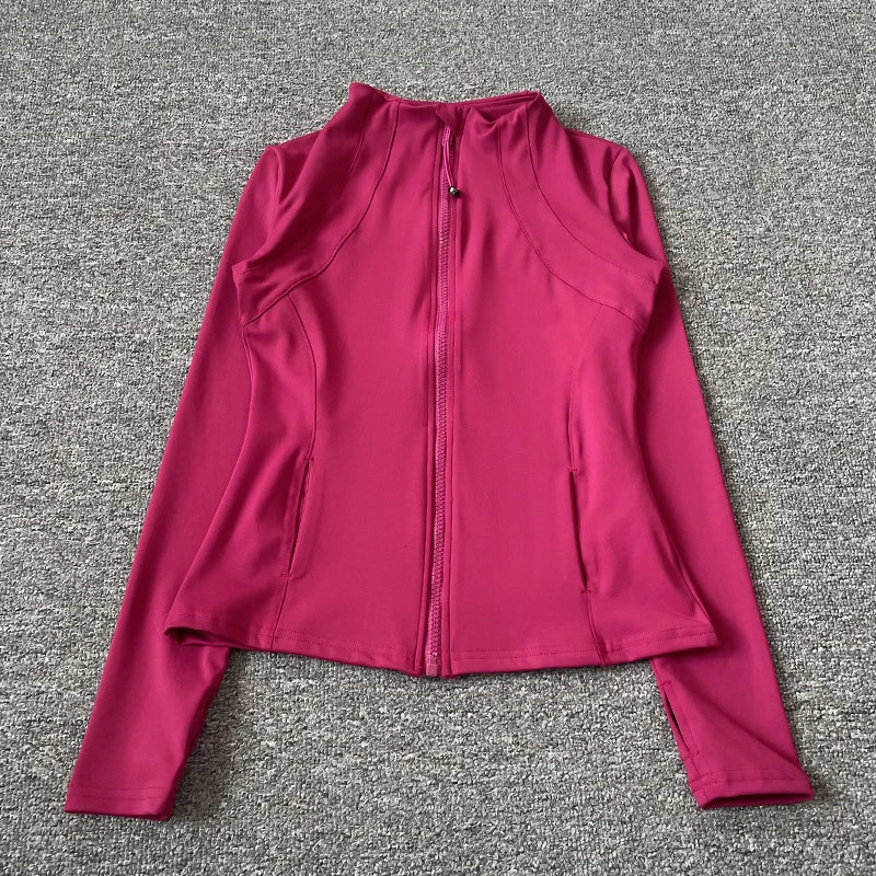 Damen Fitnessjacke mit Stehkragen