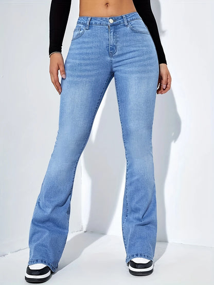 High Waist Wide Leg Jeans Damen – Komfortabler Stretch Denim