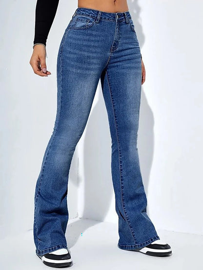 High Waist Wide Leg Jeans Damen – Komfortabler Stretch Denim