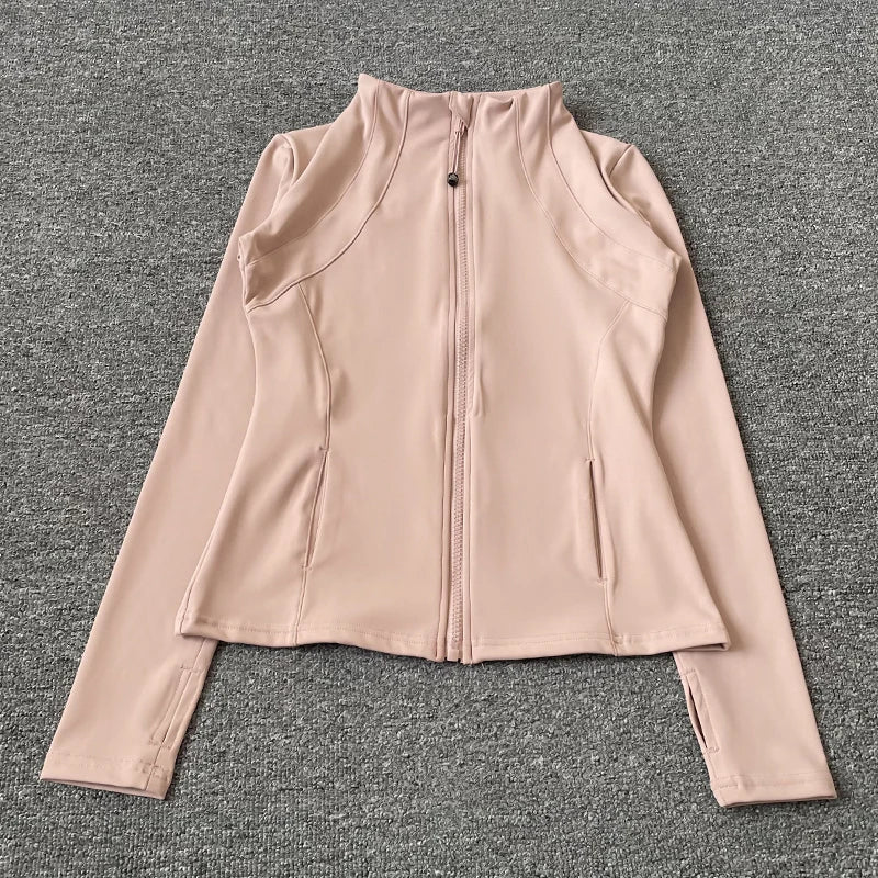 Damen Fitnessjacke mit Stehkragen