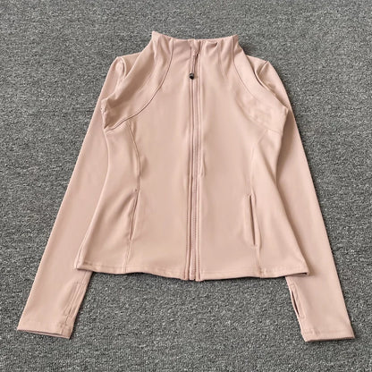 Damen Fitnessjacke mit Stehkragen