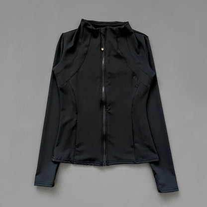 Damen Fitnessjacke mit Stehkragen
