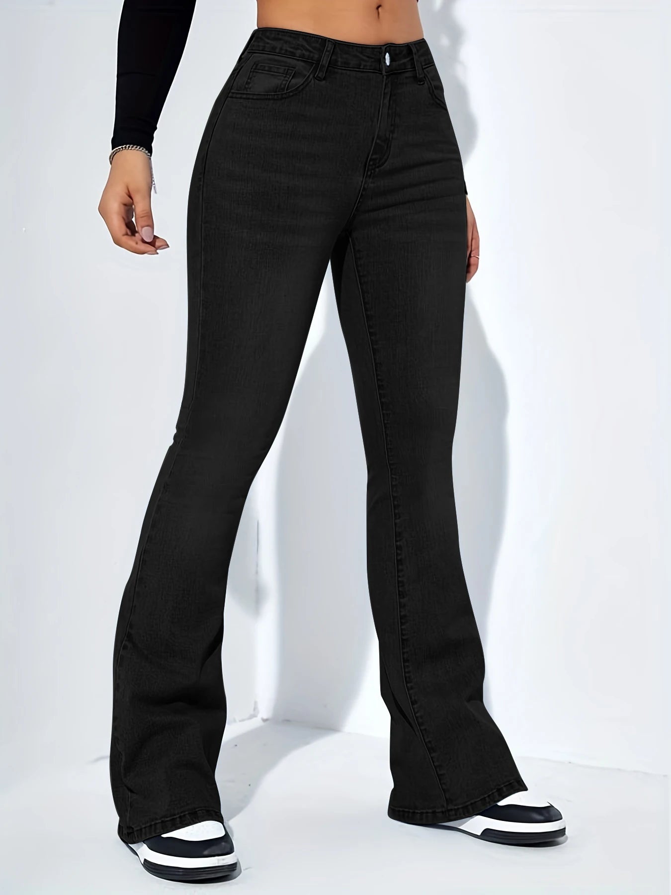 High Waist Wide Leg Jeans Damen – Komfortabler Stretch Denim