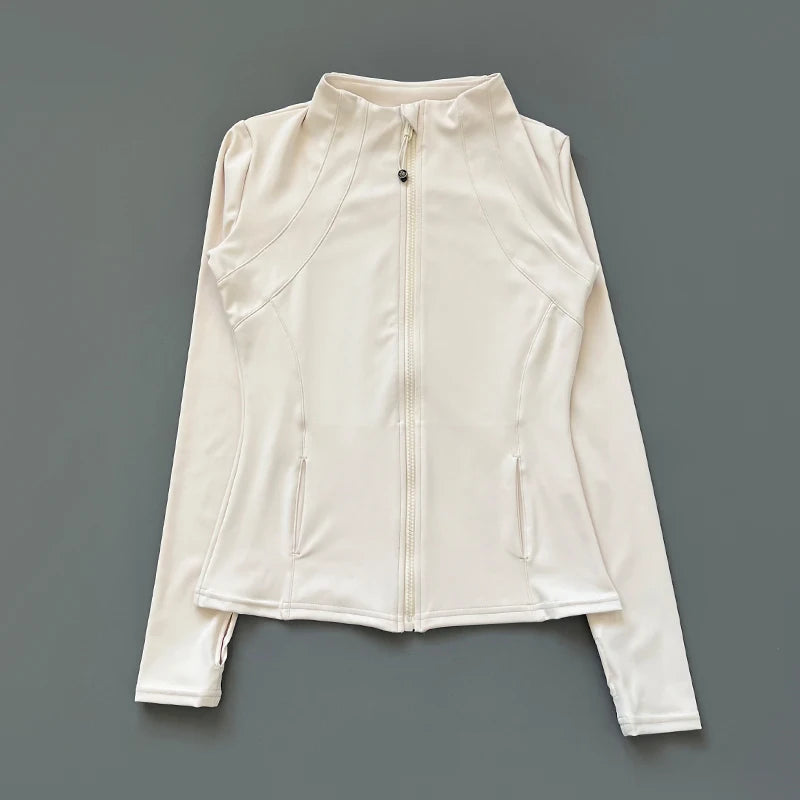 Damen Fitnessjacke mit Stehkragen